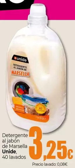 Oferta de Unide - Detergente Al Jabón De Marsella  por 3,25€ en Unide Market