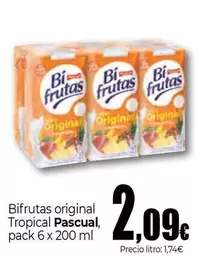 Oferta de Pascual - Bifrutas Original Tropical por 2,09€ en Unide Market