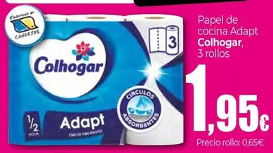 Oferta de Colhogar - Papel De Cocina Adapt por 1,95€ en Unide Market