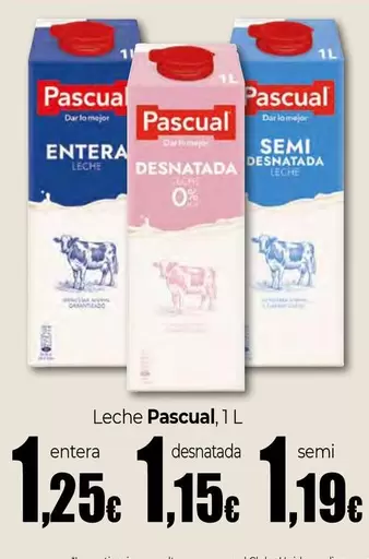 Oferta de Pascual - Leche por 1,15€ en Unide Supermercados