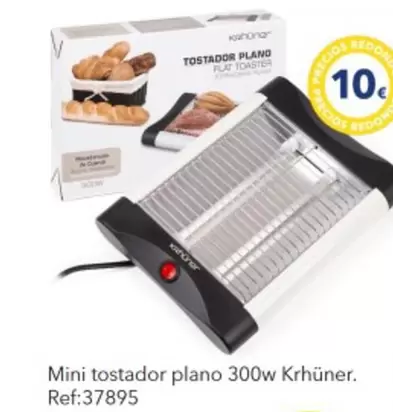 Oferta de Krhüner - Mini Tostador Plano 300W . por 10€ en Tiendas MGI