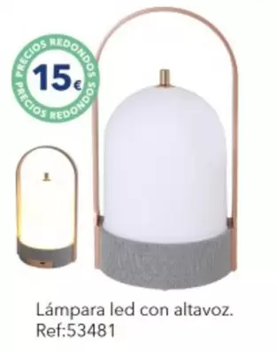 Oferta de Lámpara Led Con Altavoz. por 15€ en Tiendas MGI