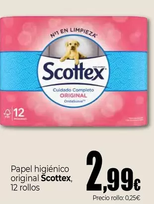 Oferta de Scottex - Papel Higiénico Original por 2,99€ en UDACO