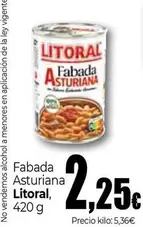 Oferta de Litoral - Fabada Asturiana por 2,25€ en UDACO