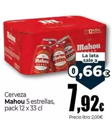 Oferta de Mahou - Cerveza 5 Estrellas por 7,92€ en UDACO