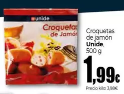 Oferta de Unide - Croquetas De Jamon por 1,99€ en UDACO