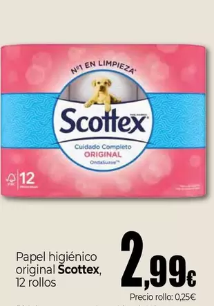 Oferta de Scottex - Papel Higiénico Original por 2,99€ en UNIDE Alimentación