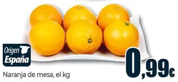 Oferta de Naranja De Mesa por 0,99€ en Unide Market