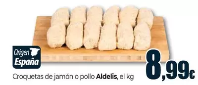 Oferta de Aldelis - Croquetas De Jamón O Pollo  por 8,99€ en Unide Market