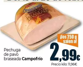 Oferta de Campofrío - Pechuga De Pavo Braseada por 2,99€ en Unide Market