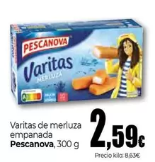 Oferta de Pescanova - Varitas De Merluza Empanada por 2,59€ en Unide Supermercados