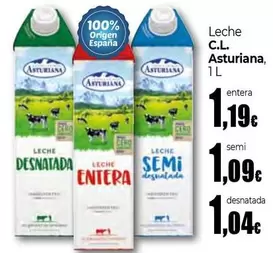 Oferta de C.L.Asturiana - Leche por 1,04€ en Unide Supermercados