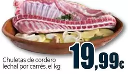 Oferta de Chuletas De Cordero Lechal Por Carres por 19,99€ en Unide Supermercados