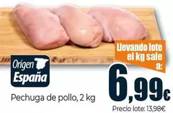 Oferta de Pechuga De Pollo por 6,99€ en Unide Supermercados