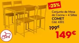 Oferta de Conjunto De Mesa De Cocina + 4 Sillas por 149€ en Conforama