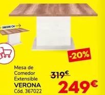 Oferta de Verona - Versona Mesa De Comedor Extensible en Conforama