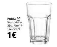 Oferta de Vaso. Vidrio. por 1€ en IKEA