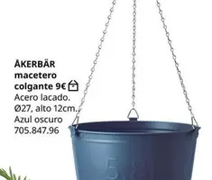 Oferta de Macetero Colgante por 9€ en IKEA