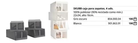 Oferta de Blanco - Skub Caja Para Zapatos por 10€ en IKEA