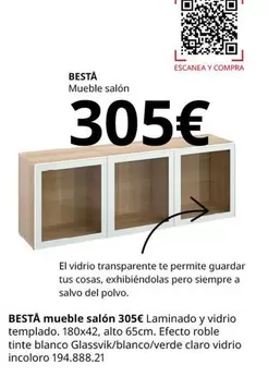 Oferta de Blanco - Mueble Salón por 305€ en IKEA