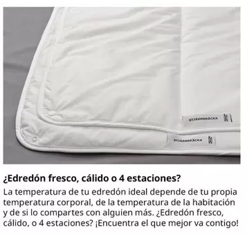 Oferta de Ideal - Edredón Fresco, Cálido O 4 Estaciones en IKEA