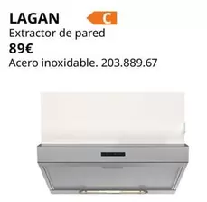 Oferta de Lagan - Laggan Extractor De Pared por 89€ en IKEA