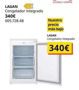 Oferta de Lagan - Congelador Integrado por 340€ en IKEA