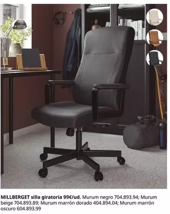 Oferta de Millberget Silla Giratoria por 99€ en IKEA