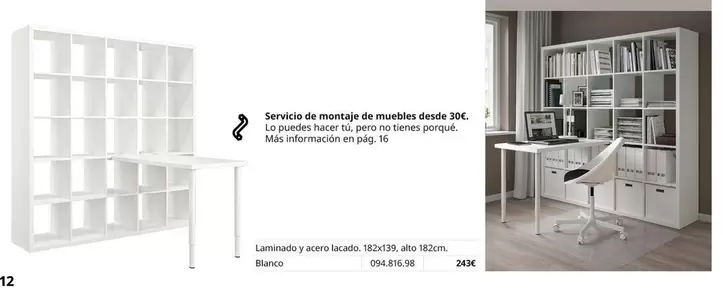 Oferta de Blanco - Servicios De Muebles De Madera en IKEA