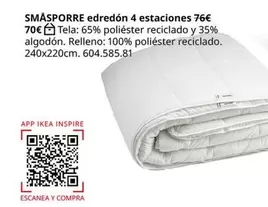 Oferta de Ikea - Smasporre Edredón 4 Estaciones por 70€ en IKEA