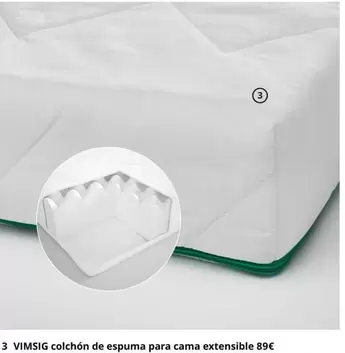 Oferta de Colchón De Espuma Para Cama Extensible por 89€ en IKEA