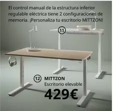 Oferta de Control - Escritorio Elevable por 429€ en IKEA