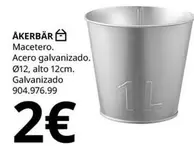 Oferta de Macetero. Acero Galvanizado. por 2€ en IKEA