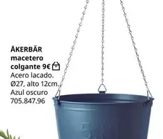 Oferta de Macetero Colgante por 9€ en IKEA