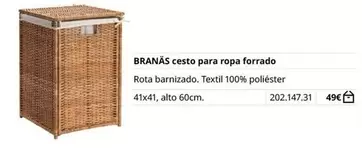 Oferta de Branas Cesto Para Ropa Forrado por 49€ en IKEA