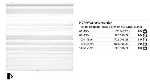 Oferta de Blanco - HoPPVals Estero Celtular por 26€ en IKEA