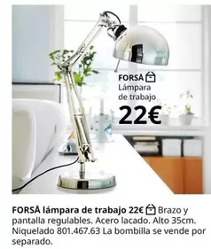 Oferta de Lámpara De Trabajo por 22€ en IKEA