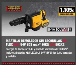 Oferta de Protect - Martillo Demoledor Sin Escobillas por 1105€ en Dewalt