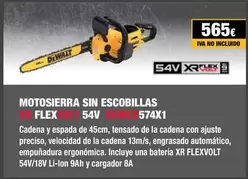 Oferta de Dewalt - Motosierra Sin Escobillas Flex 54V por 565€ en Dewalt