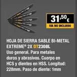 Oferta de Hoja De Sierra Sable Bi-Metal Extreme® 2x DT2308L por 31,5€ en Dewalt