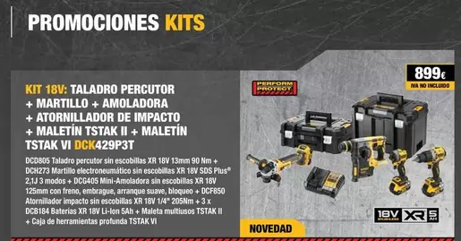 Oferta de Dewalt - Promociones Kits por 899€ en Dewalt