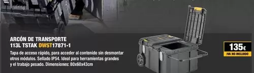 Oferta de Ideal - Arcon De Transporte por 135€ en Dewalt