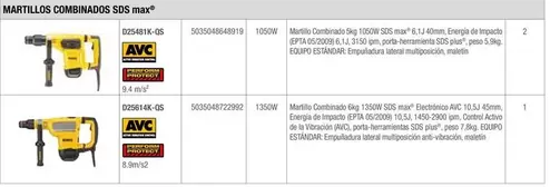 Oferta de Dewalt - Martillo Combinados SDS Max en Dewalt