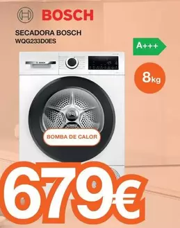 Oferta de Bosch - Secadora WQG233DOES  por 679€ en Expert