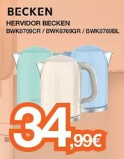 Oferta de Becken - Hervidor BWK8769CR por 34,99€ en Expert