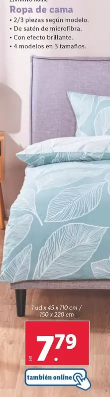 Oferta de Livarno Home - Ropa De Cama por 7,79€ en Lidl