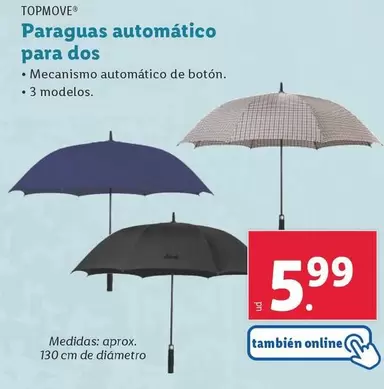 Oferta de Top Move - Paraguas Automatico por 5,99€ en Lidl