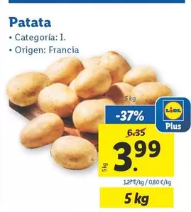 Oferta de Patata por 3,99€ en Lidl