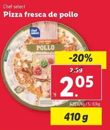 Oferta de Chef Select - Pizza Fresca De Pollo por 2,05€ en Lidl