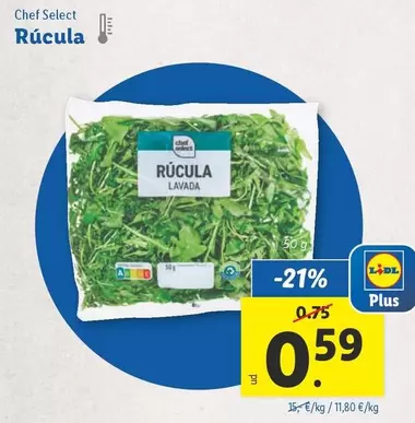 Oferta de Chef Select - Rúcula por 0,59€ en Lidl